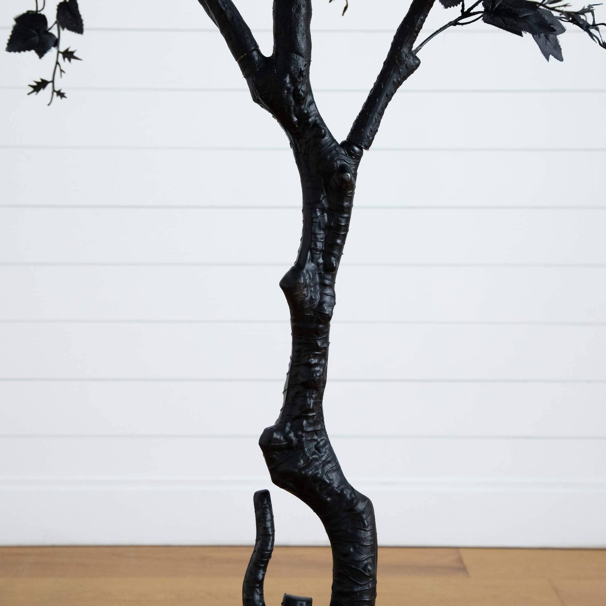 7' Nearly Natural Artificial Halloween Black Maple Tree with black trunk and dark leaves on Tampa Home & Garden Store