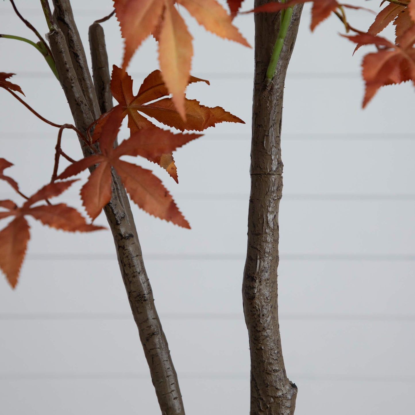 7' Autumn Japanese Maple Artificial Fall Tree with orange leaves and textured bark trunks on Tampa Home & Garden Store
