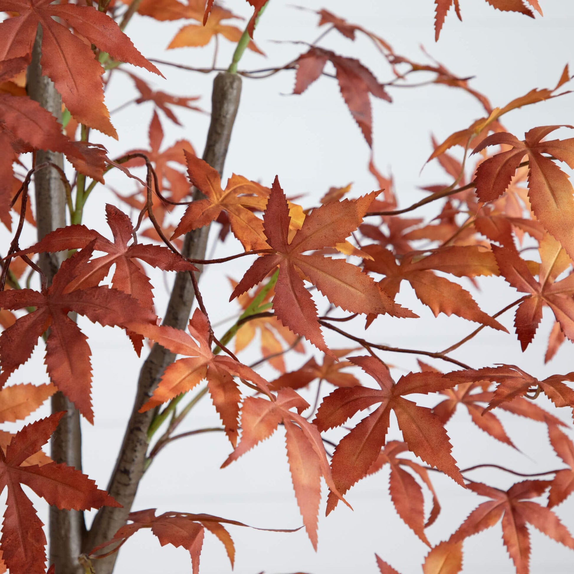 7' Autumn Japanese Maple artificial tree with red-orange serrated leaves Nearly Natural on Tampa Home & Garden Store