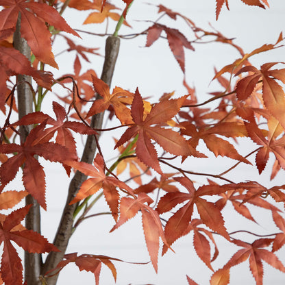 7' Autumn Japanese Maple artificial tree with red-orange serrated leaves Nearly Natural on Tampa Home & Garden Store