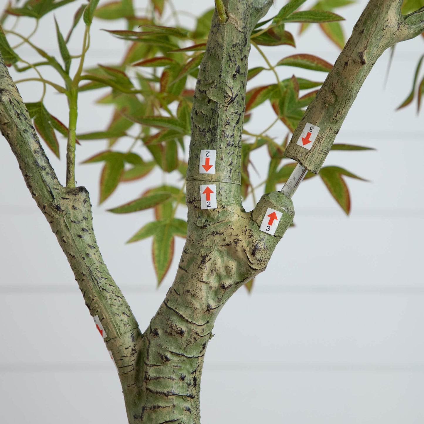 7' Autumn Nandina artificial tree Nearly Natural with textured trunk and fall leaves on Tampa Home & Garden Store