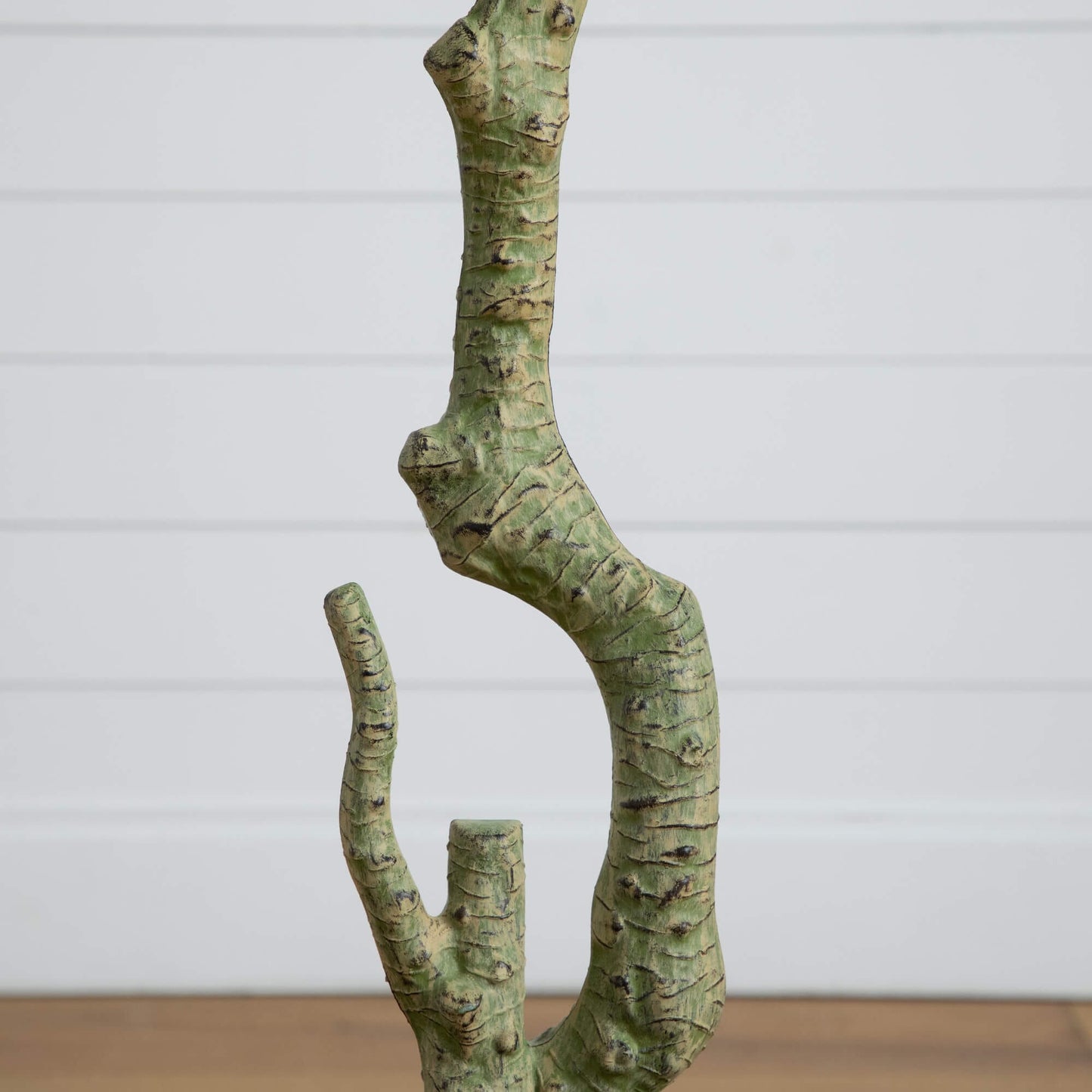 7' Autumn Nandina artificial tree trunk close-up with green bark Nearly Natural on Tampa Home & Garden Store