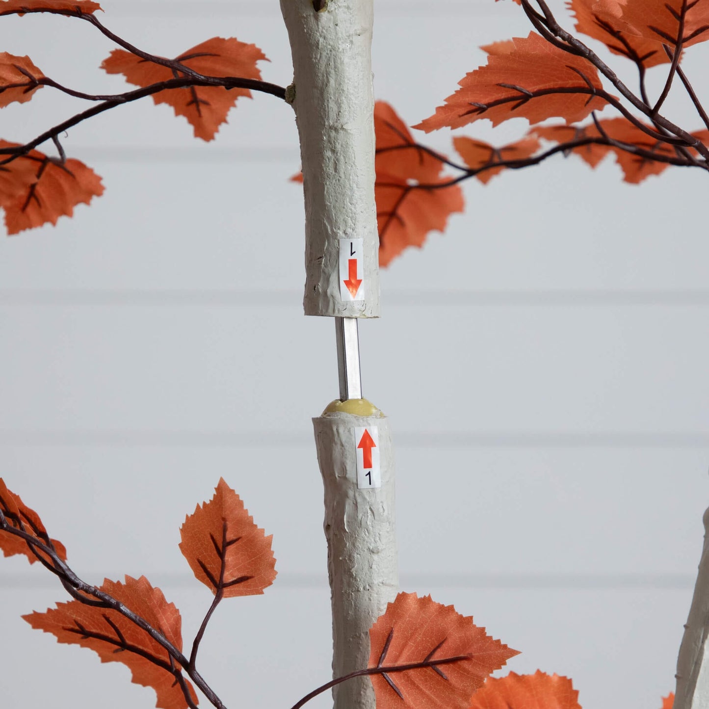 7' Autumn Paper Birch Artificial Fall Tree Nearly Natural with orange leaves on Tampa Home & Garden Store