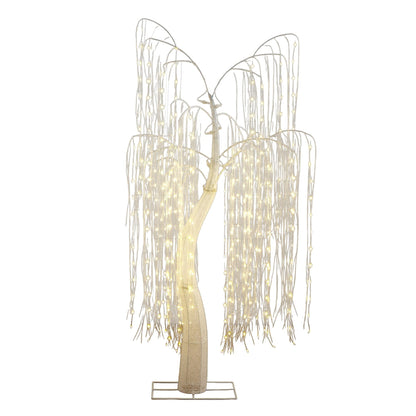 7' Pre-Lit White Willow Artificial Christmas Tree with 400 Cool White LEDs on Tampa Home & Garden Store