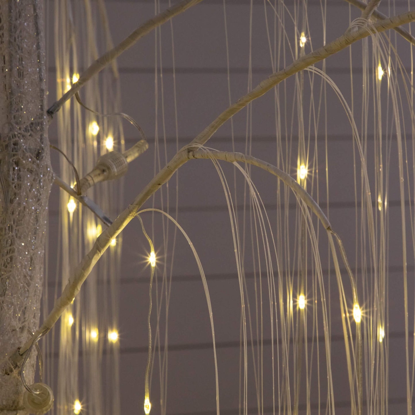 7' Pre-Lit Artificial White Willow Christmas Tree by Nearly Natural with 400 Cool White LEDs on Tampa Home & Garden Store