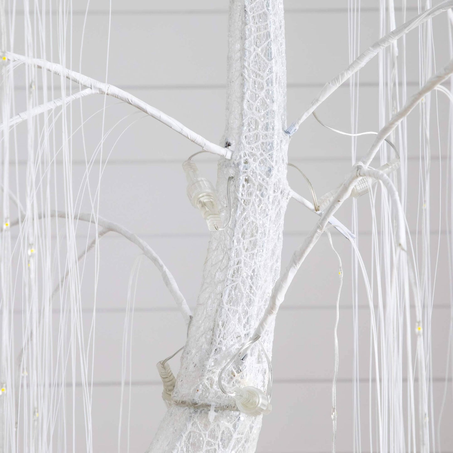 7 ft Nearly Natural white willow pre-lit artificial Christmas tree with 400 cool white LEDs on Tampa Home & Garden Store