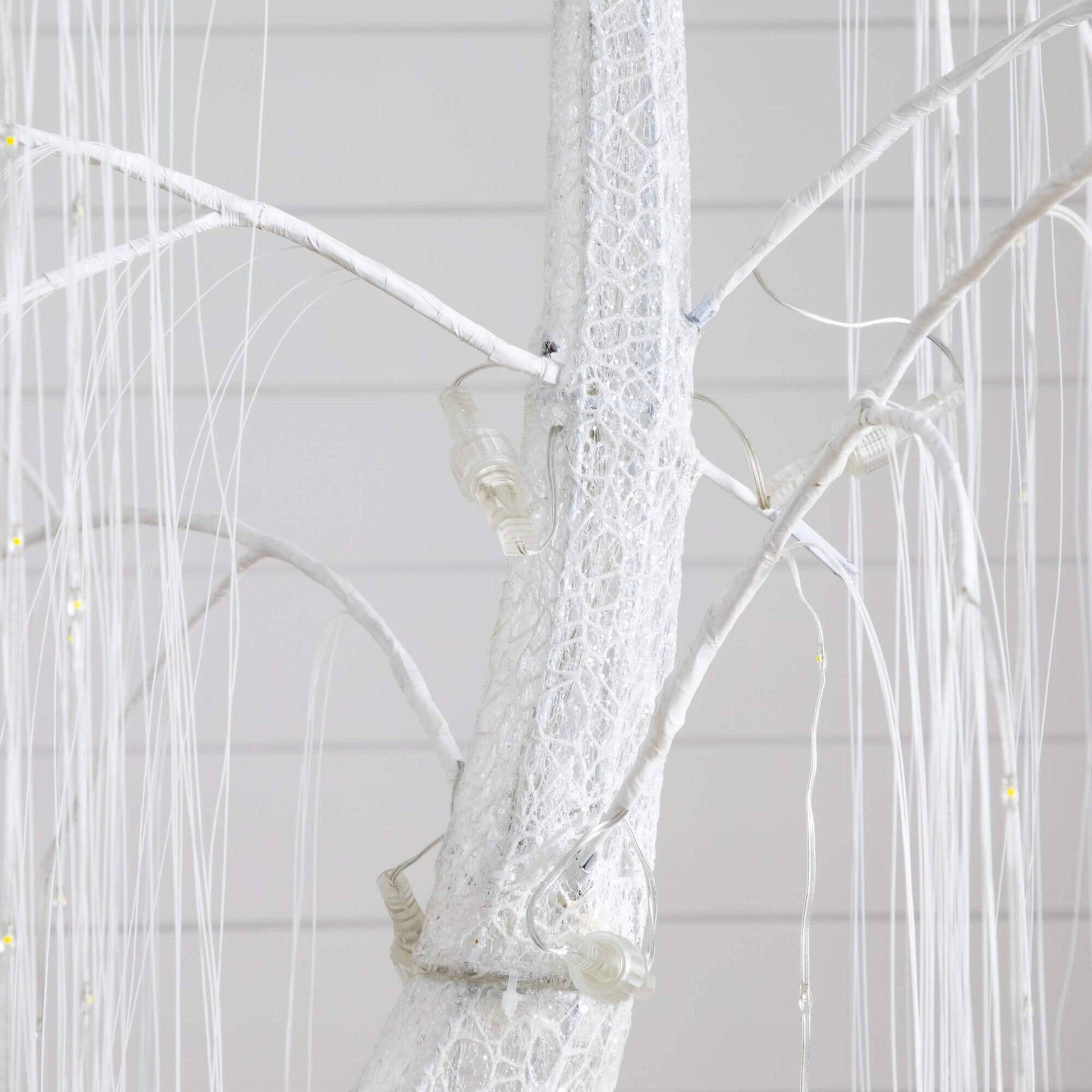 7 ft Nearly Natural white willow pre-lit artificial Christmas tree with 400 cool white LEDs on Tampa Home & Garden Store