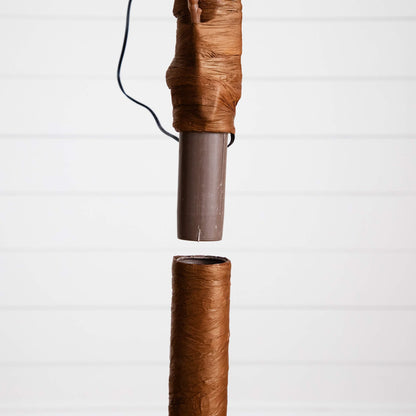 7' Nearly Natural pre-lit Autumn Weeping Maple tree trunk wrapped in brown tape with cord on Tampa Home & Garden Store