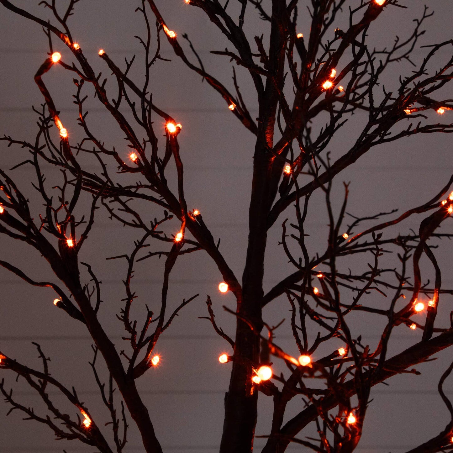 7' Pre-Lit Halloween Deluxe Black Twig Artificial Tree with 180 orange and purple LED lights on Tampa Home & Garden Store