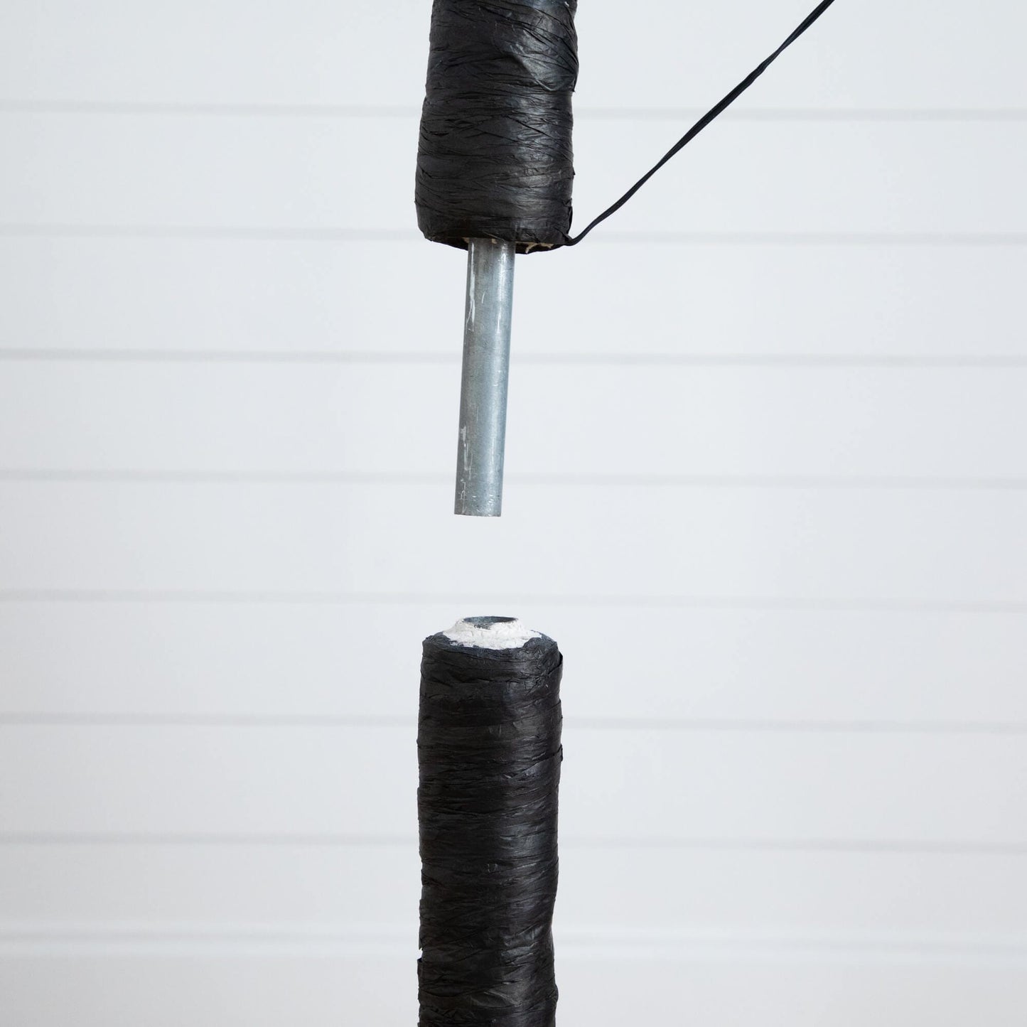 7' Pre-Lit Halloween Minimalist Twig Tree wrapped in black tape with cord on Tampa Home & Garden Store