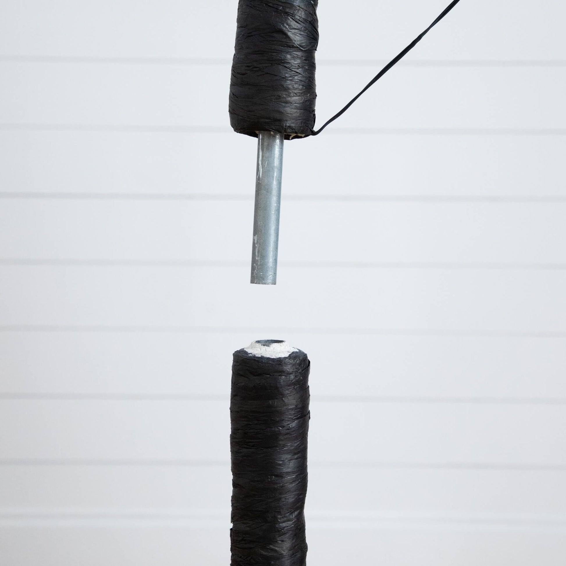 7' Pre-Lit Halloween Minimalist Twig Tree wrapped in black tape with cord on Tampa Home & Garden Store