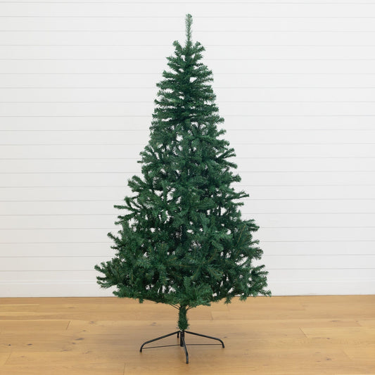7' Northern Tip Pine artificial Christmas tree Nearly Natural with dense branches on Tampa Home & Garden Store