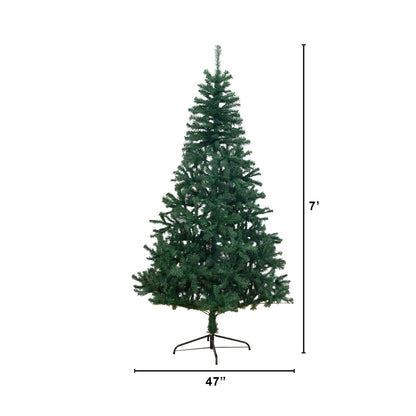 7' Northern Tip Pine Artificial Christmas Tree by Nearly Natural on metal stand with needles on Tampa Home & Garden Store
