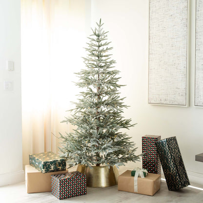 Artificial Flocked Fir Christmas Tree with Lights