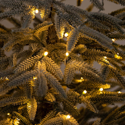 Artificial Flocked Fir Christmas Tree with Lights