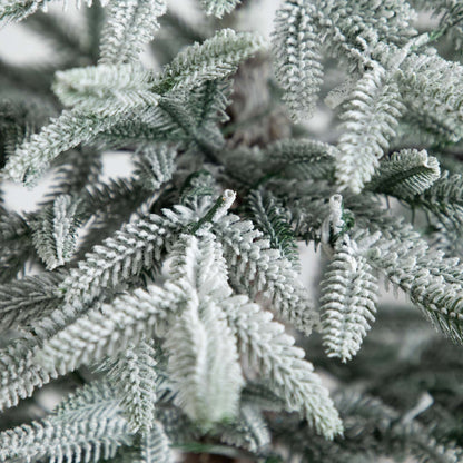 Artificial Flocked Fir Christmas Tree with Lights