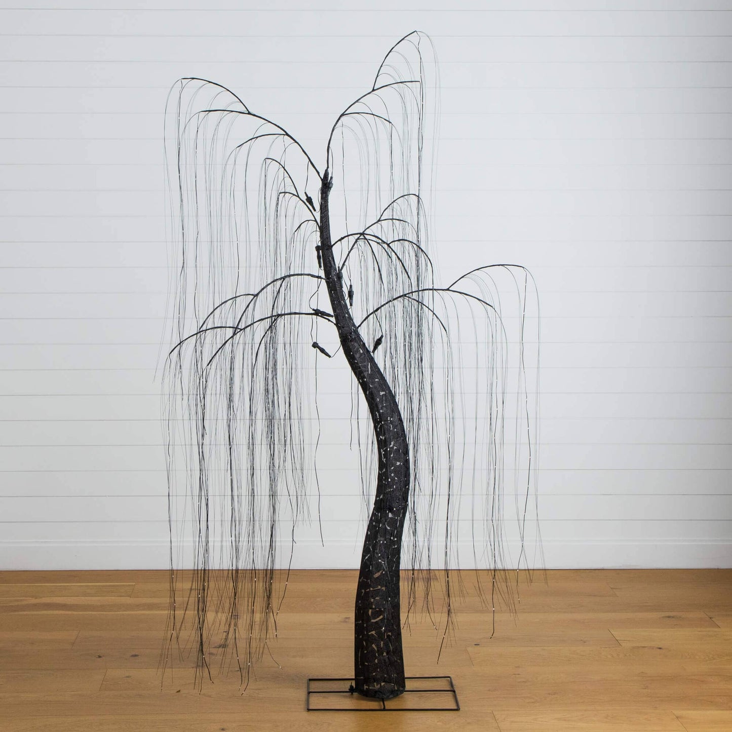 7ft Pre-Lit Halloween Black Willow Tree with 600 Purple & Orange LEDs Nearly Natural on Tampa Home & Garden Store