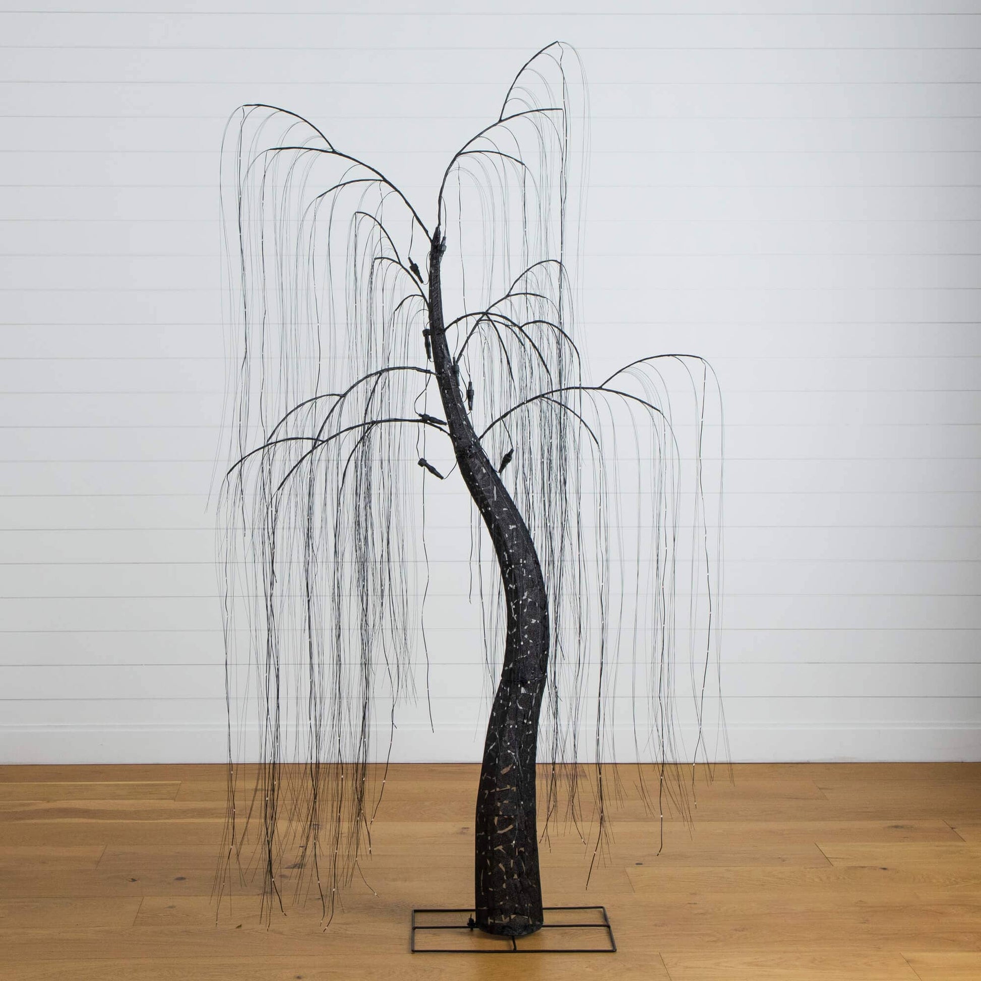 7ft Pre-Lit Halloween Black Willow Tree with 600 Purple & Orange LEDs Nearly Natural on Tampa Home & Garden Store