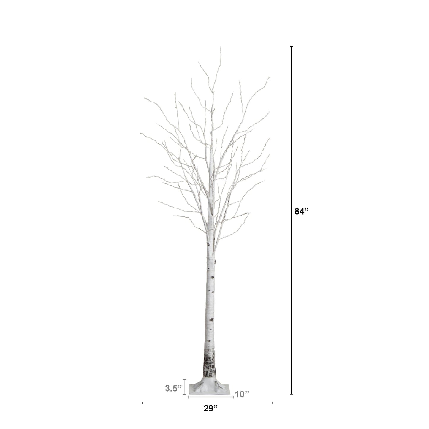 7 Ft White Birch Tree and 400 Warm Led Lights