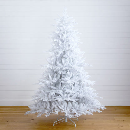 7Ft Artificial White Spruce Tree With 440 Lights