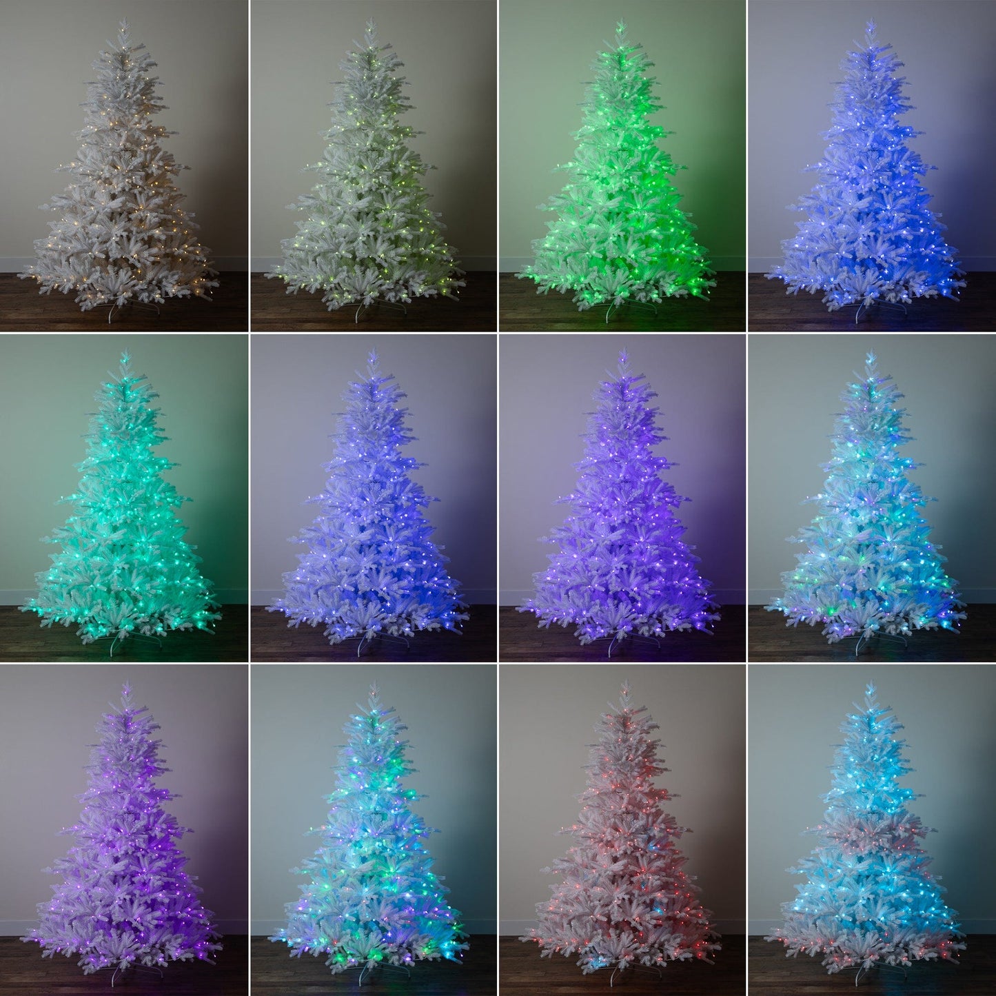 7Ft Artificial White Spruce Tree With 440 Lights