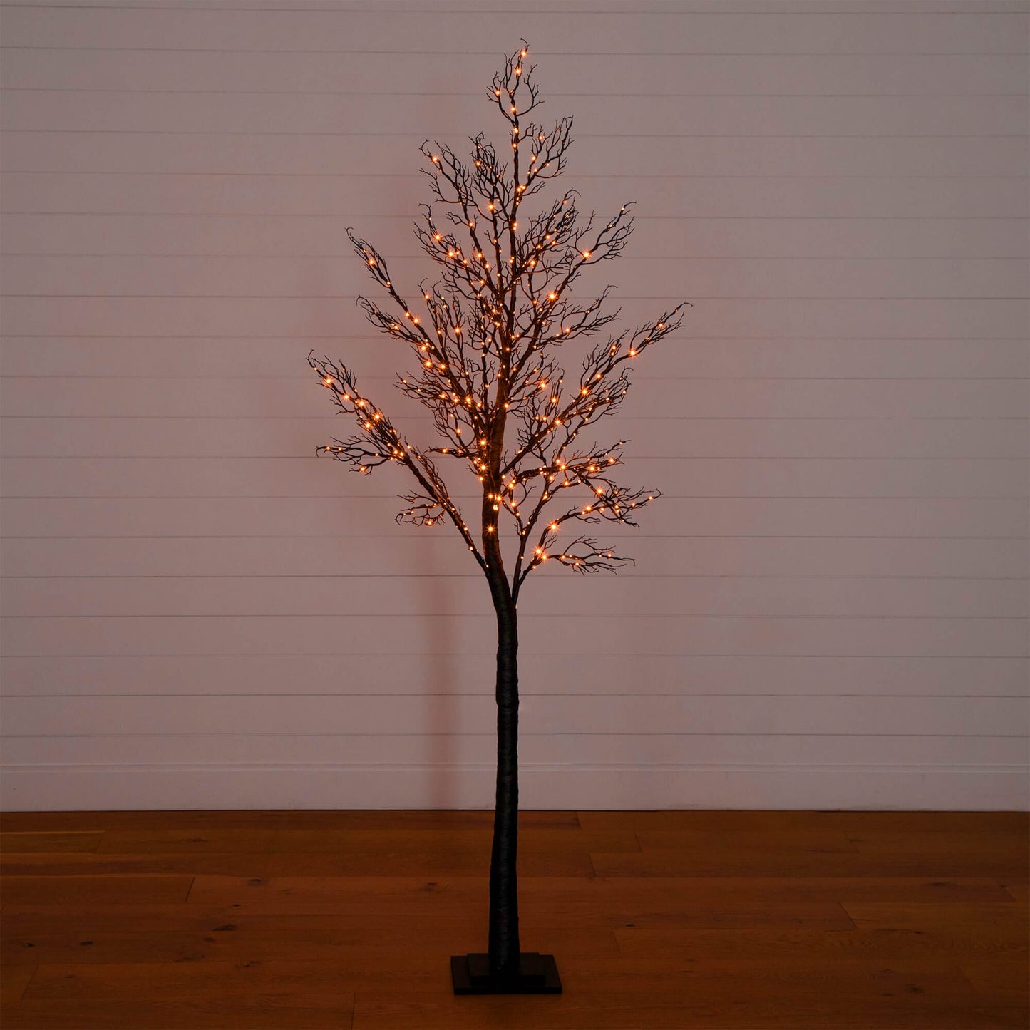 Tree Nearly Natural 7ft pre-lit Halloween twig tree with 400 orange & purple LEDs on Tampa Home & Garden Store