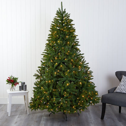 7' Sierra Spruce artificial Christmas tree by Nearly Natural with 500 clear LED lights on Tampa Home & Garden Store