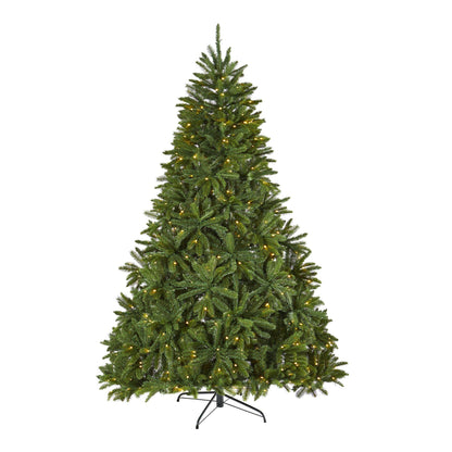Nearly Natural 7 ft Sierra Spruce artificial Christmas tree with 500 clear LED lights on Tampa Home & Garden Store