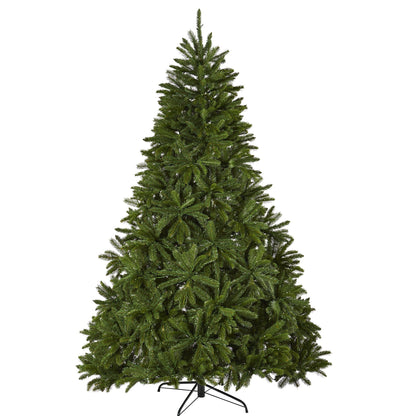 7 ft Sierra Spruce artificial Christmas tree by Nearly Natural with green needles on a metal stand on Tampa Home & Garden Store