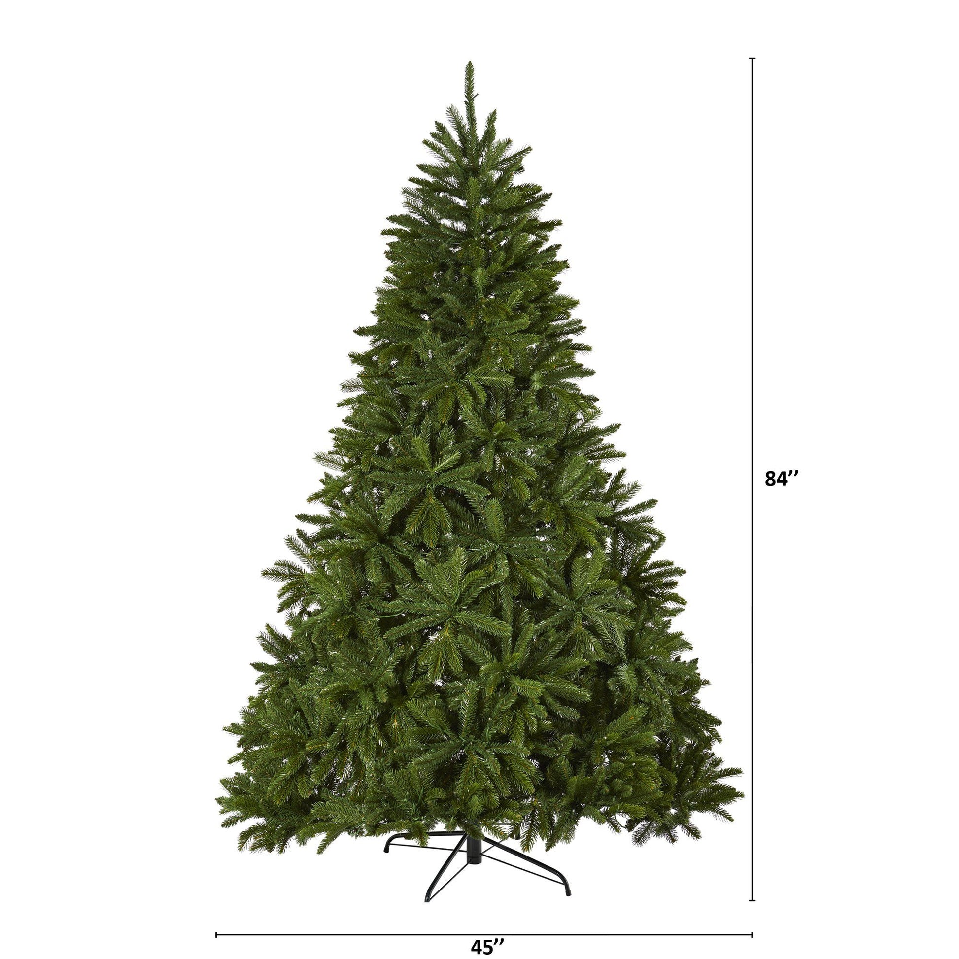 7' Sierra Spruce Christmas tree by Nearly Natural with 500 clear LED lights on metal stand on Tampa Home & Garden Store