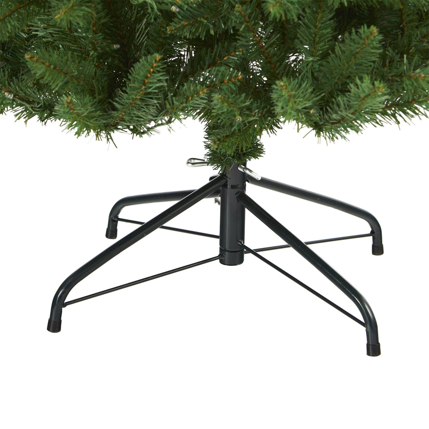 Árbol de Navidad artificial Slim Green Mountain Pine de 2,1 m con 300 luces LED transparentes