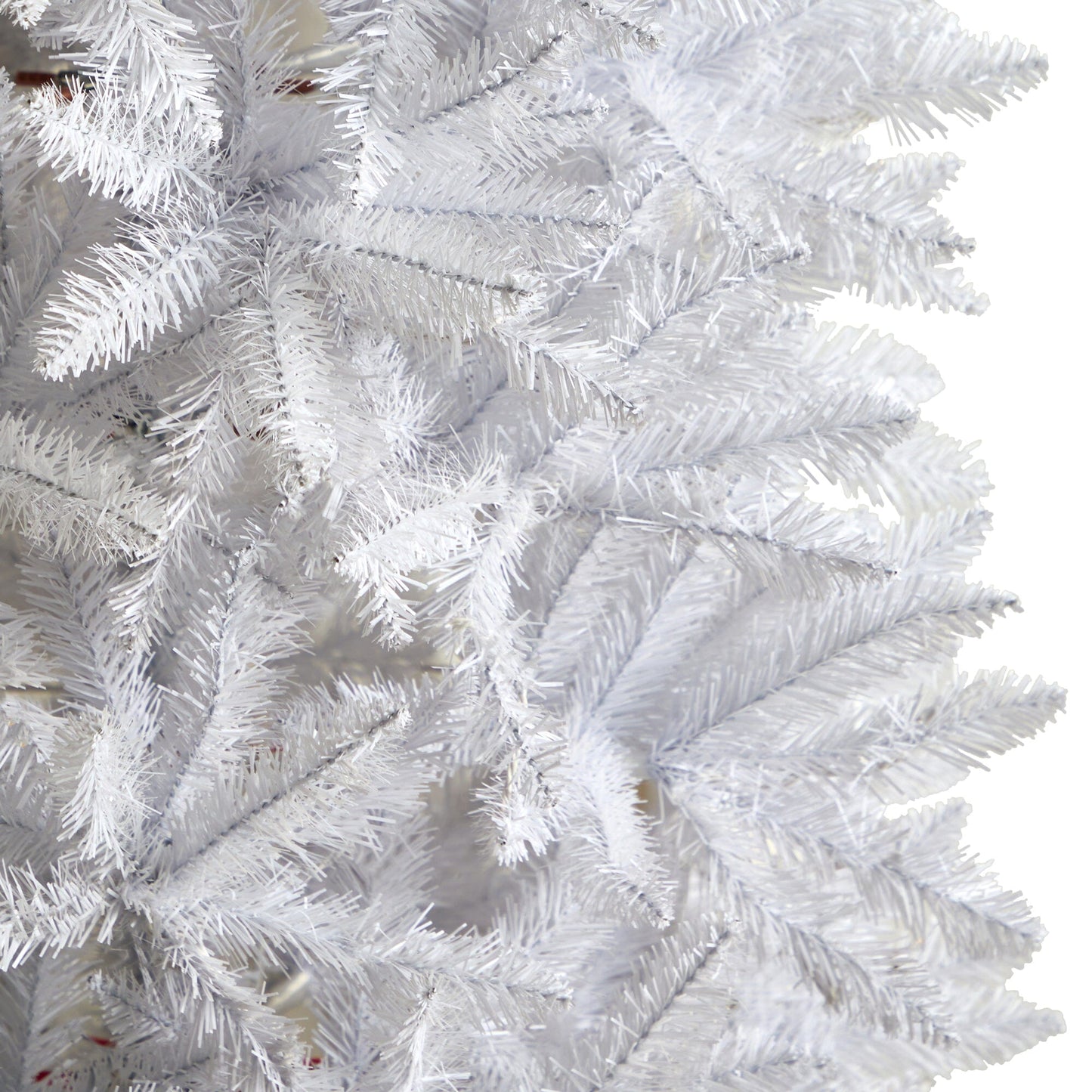 Árbol de Navidad artificial blanco de 2.13 m, delgado, con 995 ramas flexibles