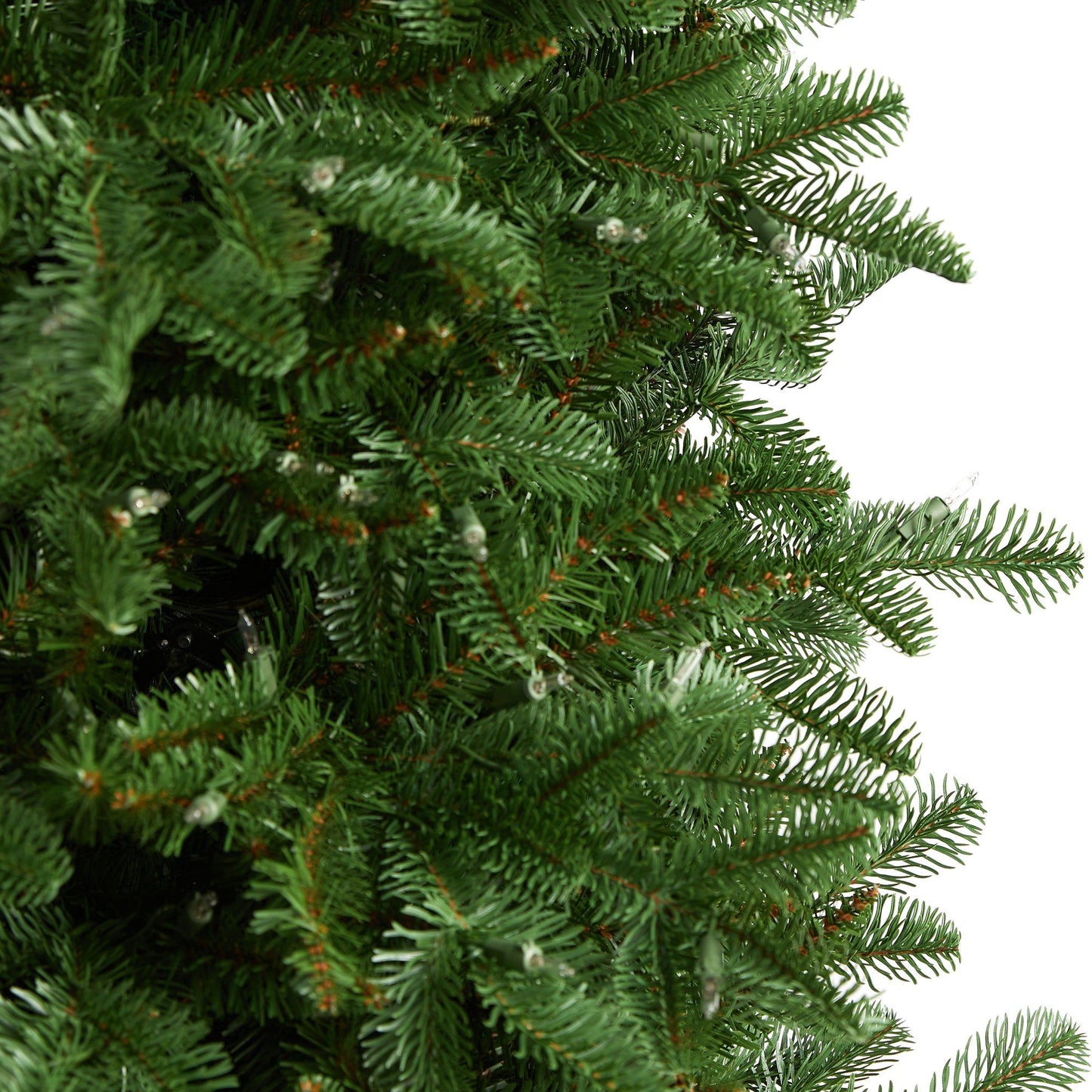 Árbol de Navidad artificial Abeto de Carolina del Sur de 2,13 m con 550 luces LED claras y 2078 ramas flexibles