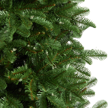 Árbol de Navidad artificial Abeto de Carolina del Sur de 2,13 m con 550 luces LED claras y 2078 ramas flexibles