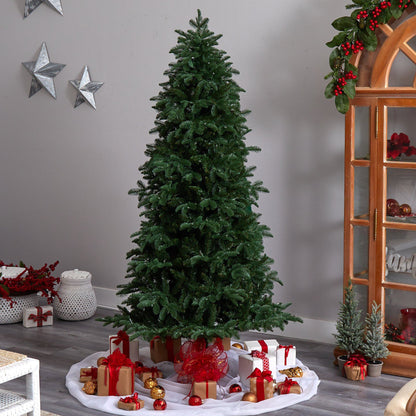 Árbol de Navidad artificial Abeto de Carolina del Sur de 2,13 m con 550 luces LED claras y 2078 ramas flexibles