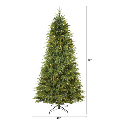 7 ft Vancouver Fir Natural Look artificial Christmas tree by Nearly Natural with 500 LED lights on Tampa Home & Garden Store