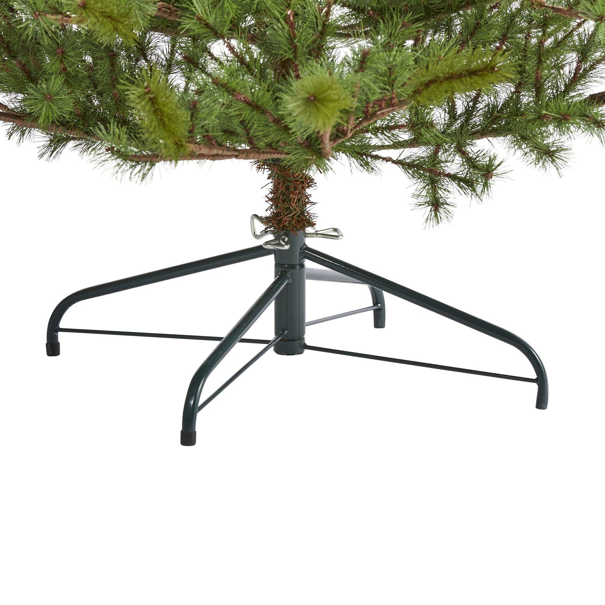 7’ Vancouver Mountain Pine artificial Christmas tree with 374 bendable branches on metal stand on Tampa Home & Garden Store