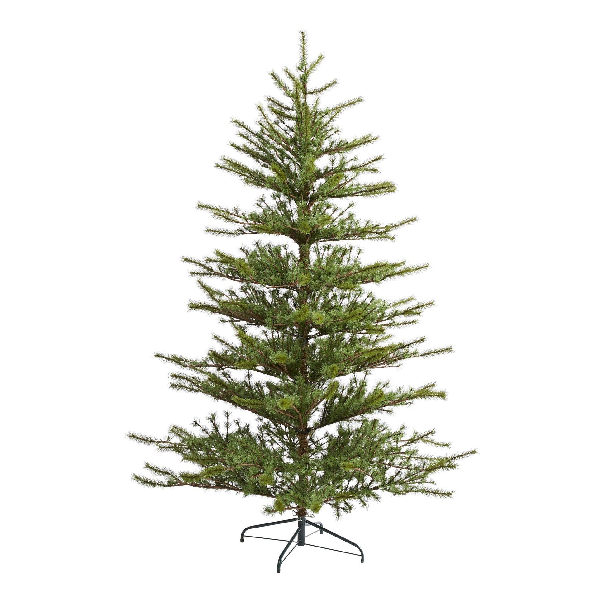 Nearly Natural 7ft Vancouver Pine artificial Christmas tree with 374 bendable branches on stand on Tampa Home & Garden Store