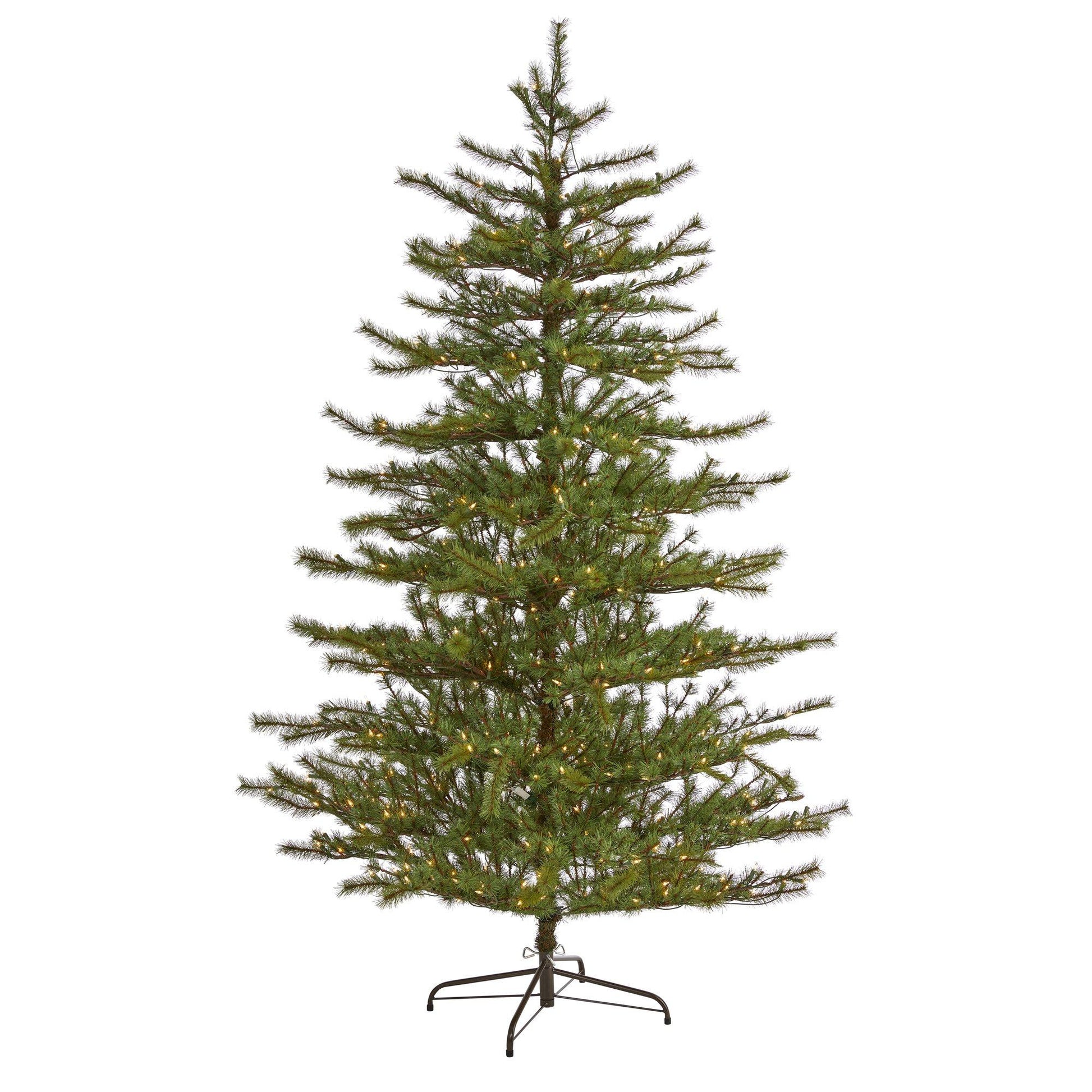 Nearly Natural 7 ft Vancouver Pine Christmas tree with 450 clear lights and 1762 bendable branches on Tampa Home & Garden Store