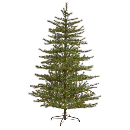 Nearly Natural 7 ft Vancouver Pine Christmas tree with 450 clear lights and 1762 bendable branches on Tampa Home & Garden Store