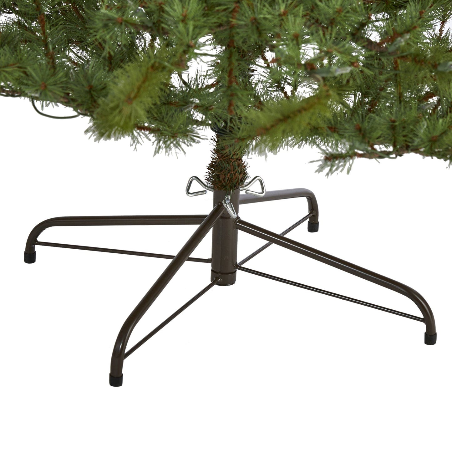 Nearly Natural 7ft Vancouver Mountain Pine artificial Christmas tree on a metal stand on Tampa Home & Garden Store