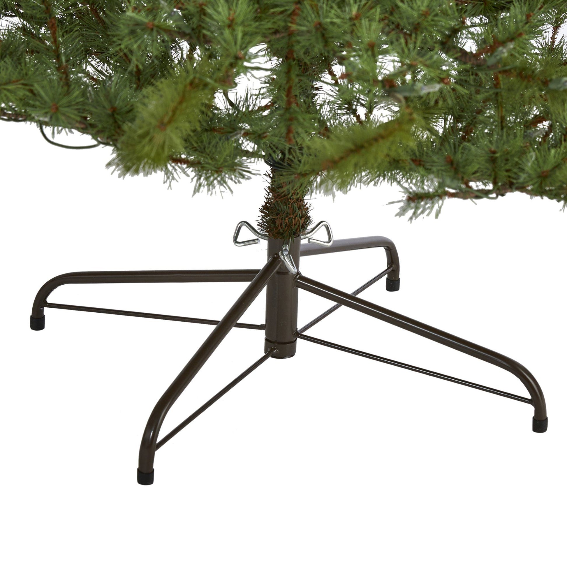 Nearly Natural 7ft Vancouver Mountain Pine artificial Christmas tree on a metal stand on Tampa Home & Garden Store