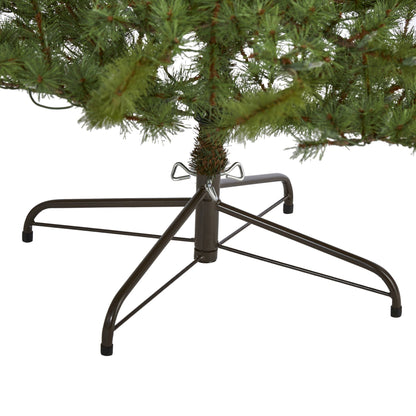 Nearly Natural 7ft Vancouver Mountain Pine artificial Christmas tree on a metal stand on Tampa Home & Garden Store