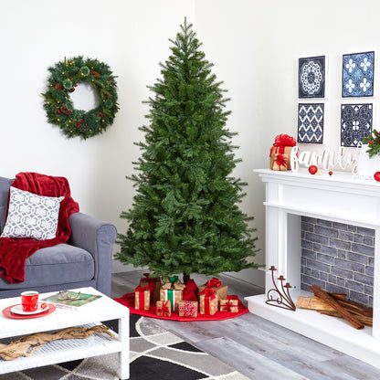 7' Vienna Fir artificial Christmas tree Nearly Natural with 450 warm white lights on Tampa Home & Garden Store