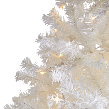 7' white artificial Christmas tree with 1000 bendable branches and 350 LED lights on Tampa Home & Garden Store