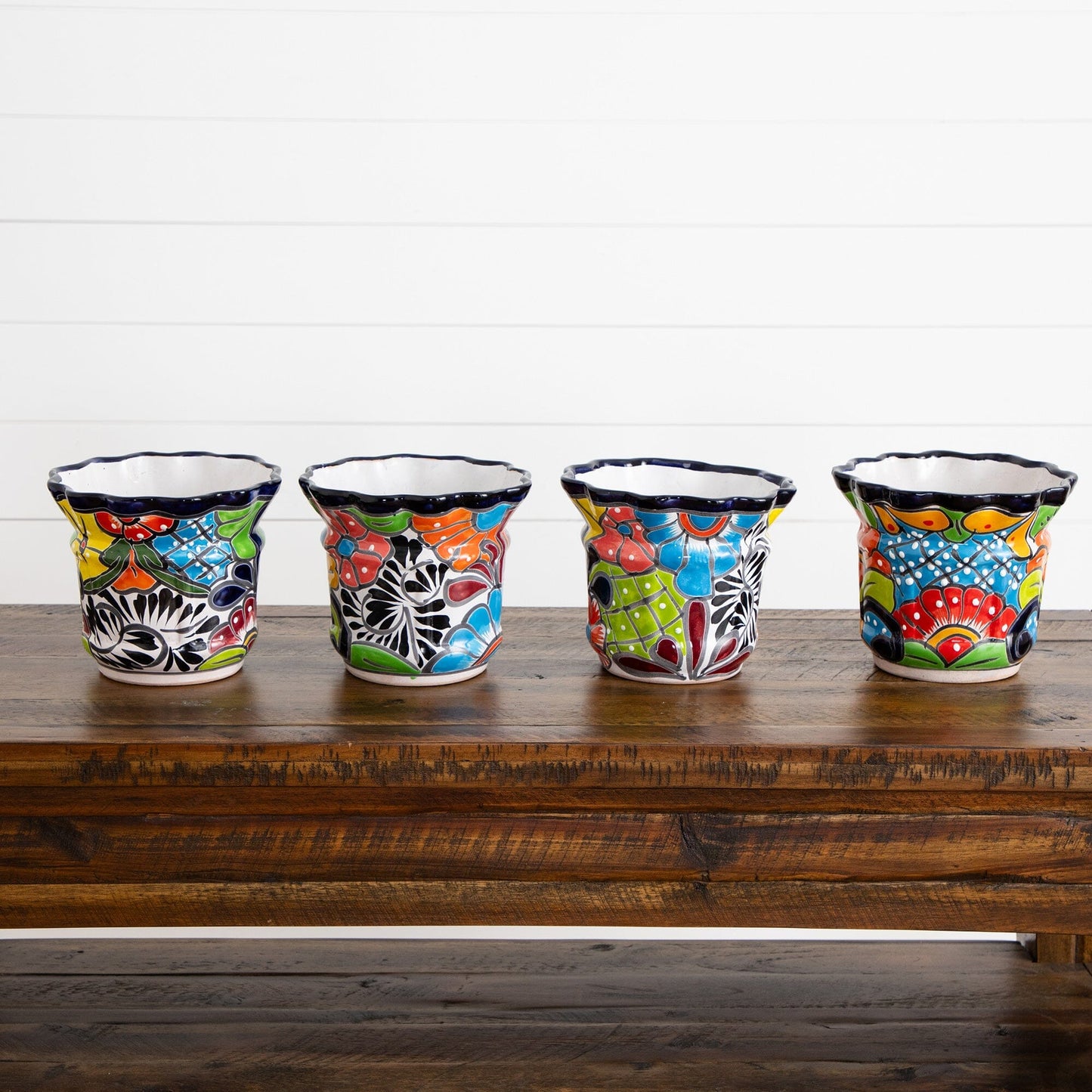 Handmade Mexican Talavera Ceramic Planter