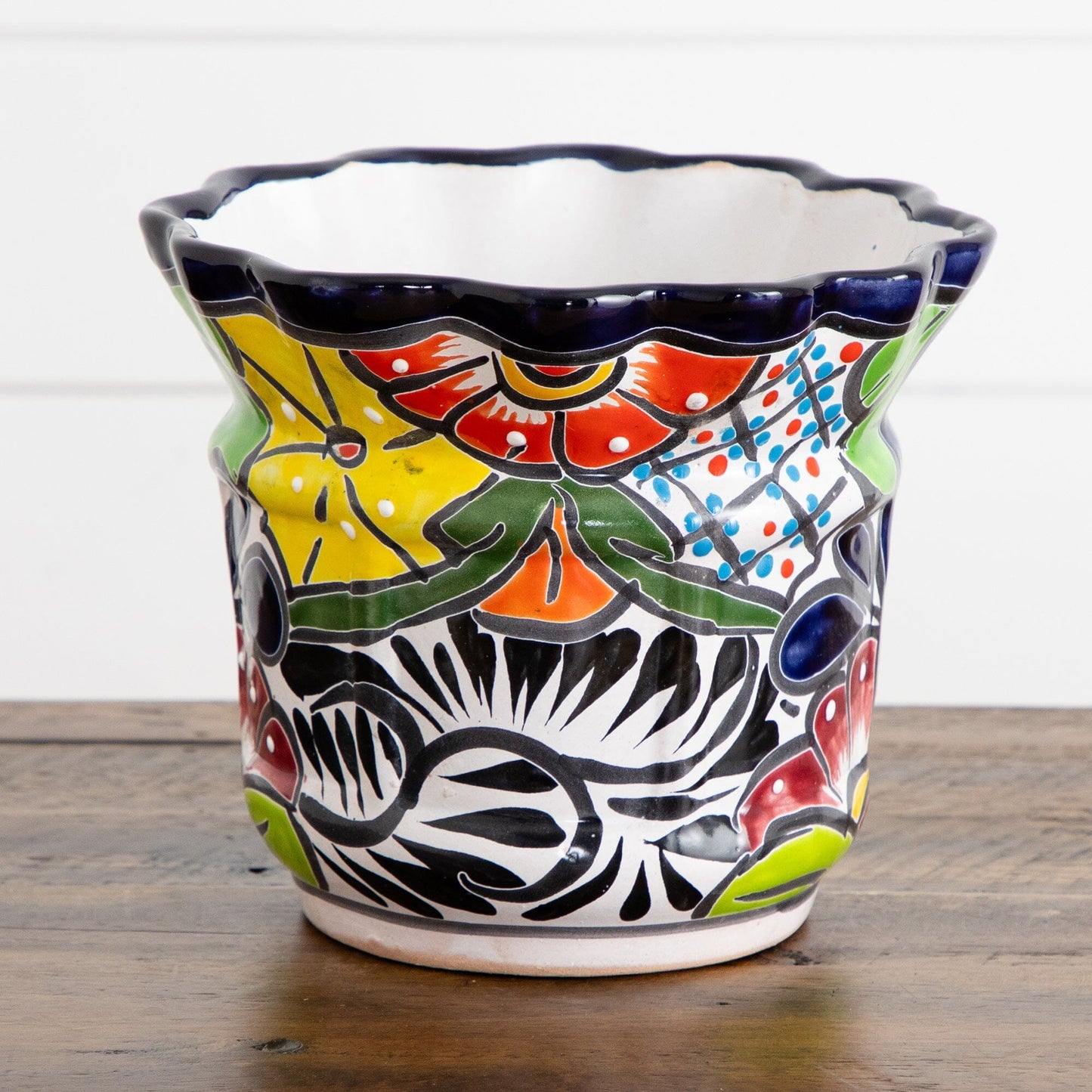 Handmade Mexican Talavera Ceramic Planter