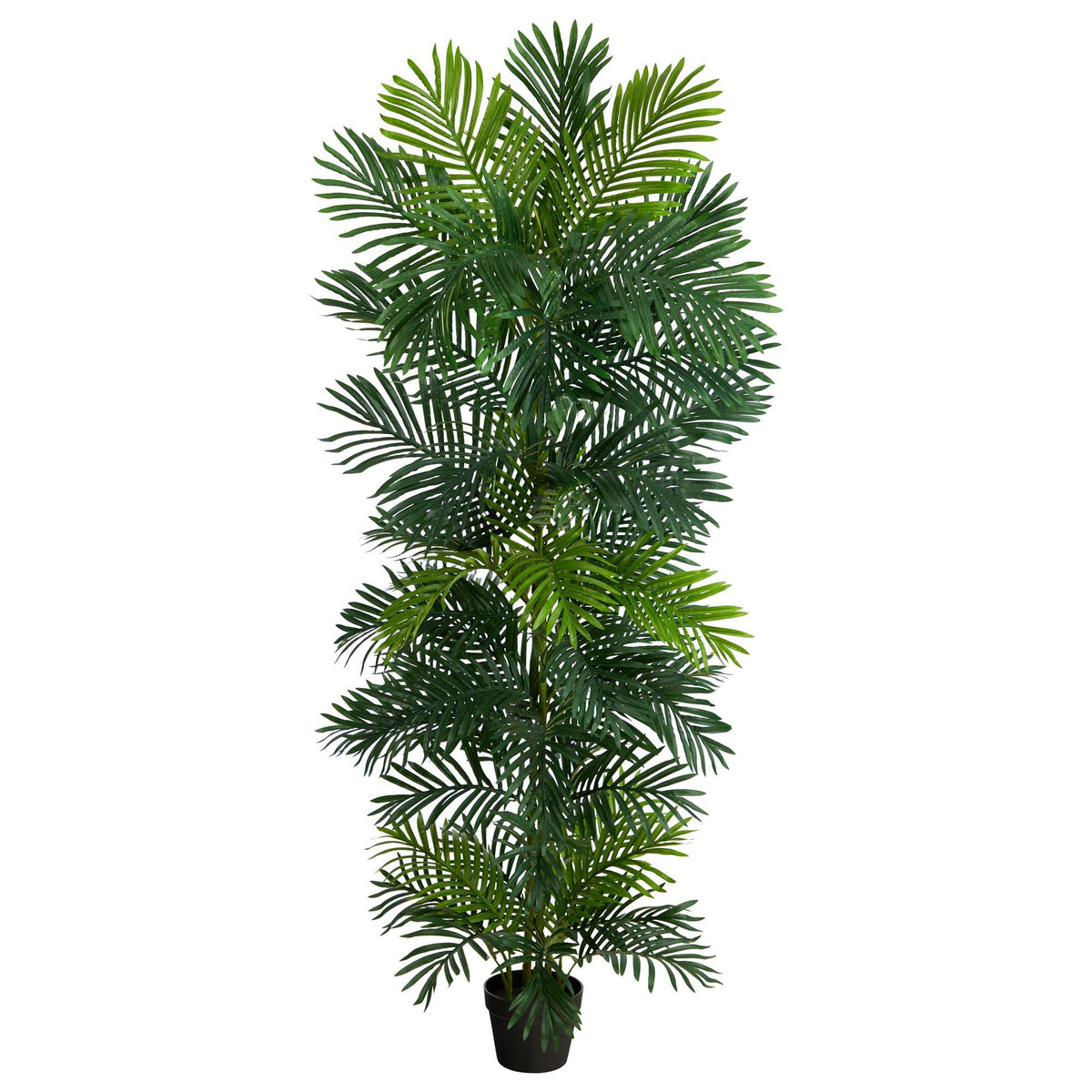 70-inch Areca artificial palm tree UV resistant, Nearly Natural, in black pot on Tampa Home & Garden Store