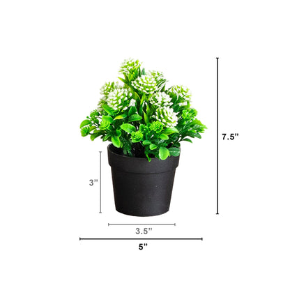 Artificial mixed flowering plant in black pot, Nearly Natural, set of 4, 7.5in tall on Tampa Home & Garden Store