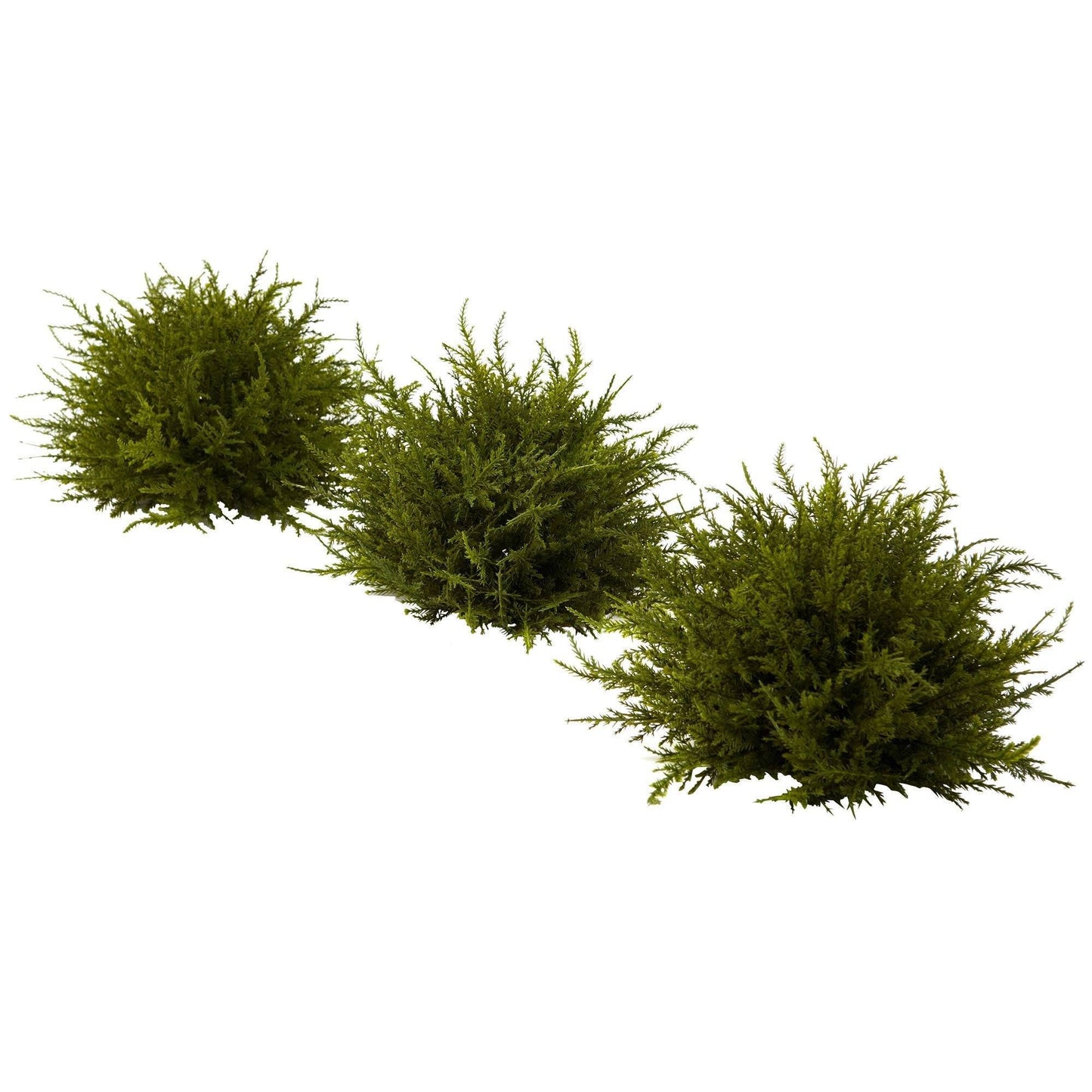 7.5in Cedar Balls Set of 3 Nearly Natural green cedar sprigs on Tampa Home & Garden Store